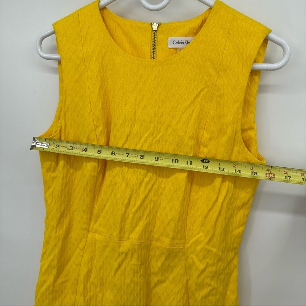 Calvin Klein Womens Dress Sleeveless Sheath Textured Fabric Career - Picture 10 of 11